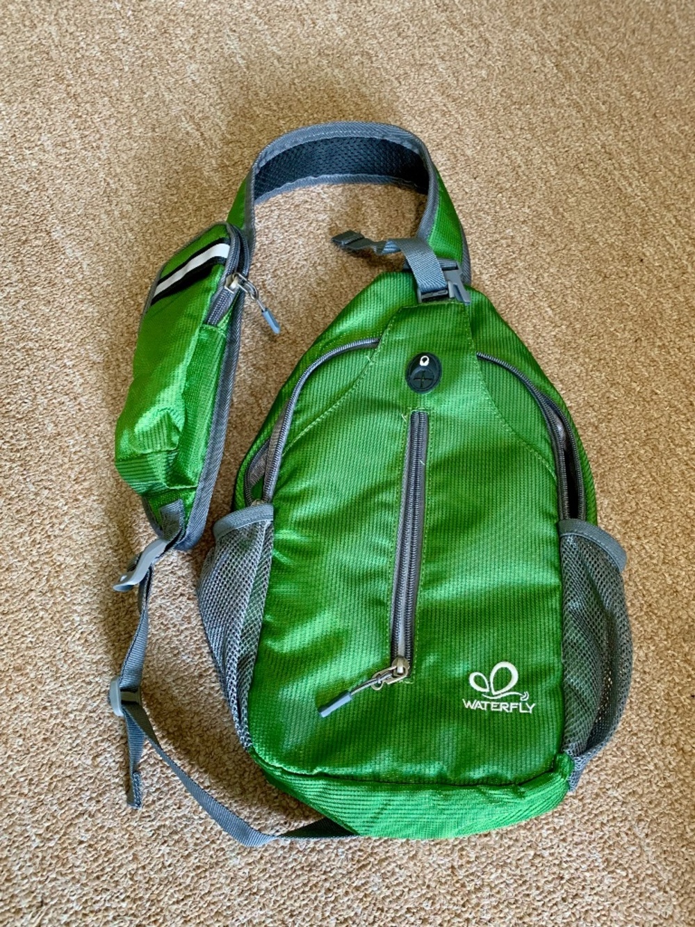 Waterfly Crossbody Sling Backpack Green